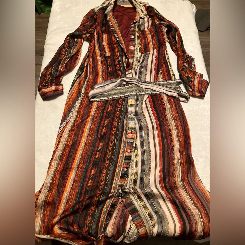 Striped Multicolor Long Dress